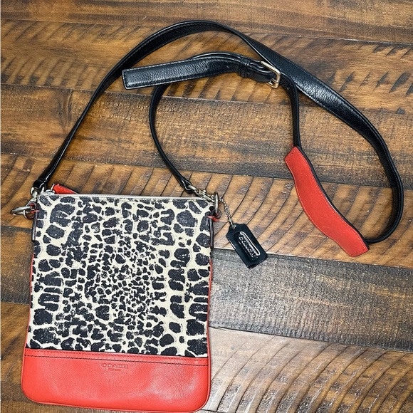 Coach Handbags - Coach Legacy Ocelot Print Swingpack Crossbody Bag